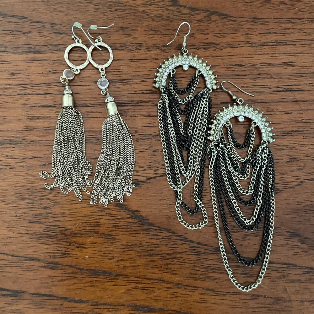 Fun chain effect earrings